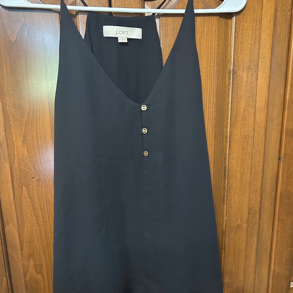Black Asymmetrical Sleeveless Tank Top